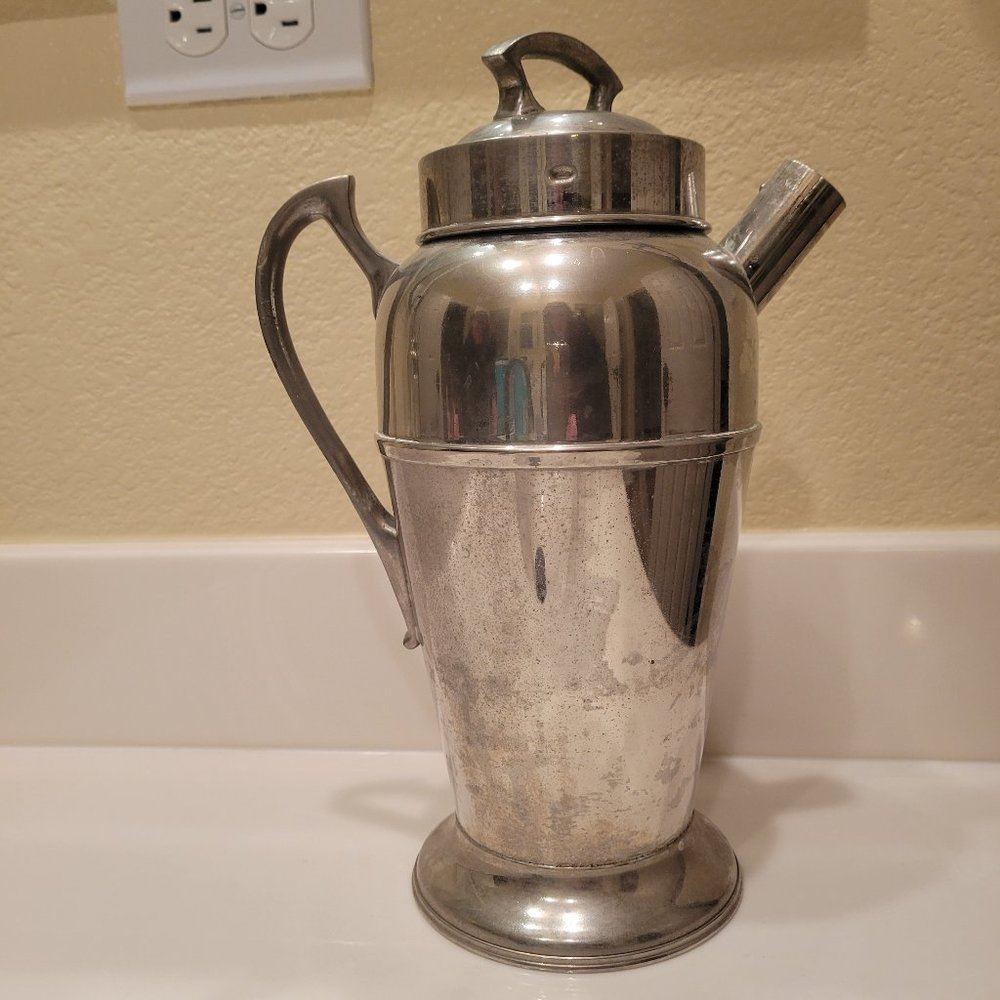 Empress Ware Vintage Nickel Silver Martini Cocktail Shaker